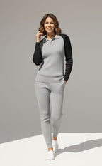 Old Money Long Sleeve Polo & Joggers Combo For Women – Anther