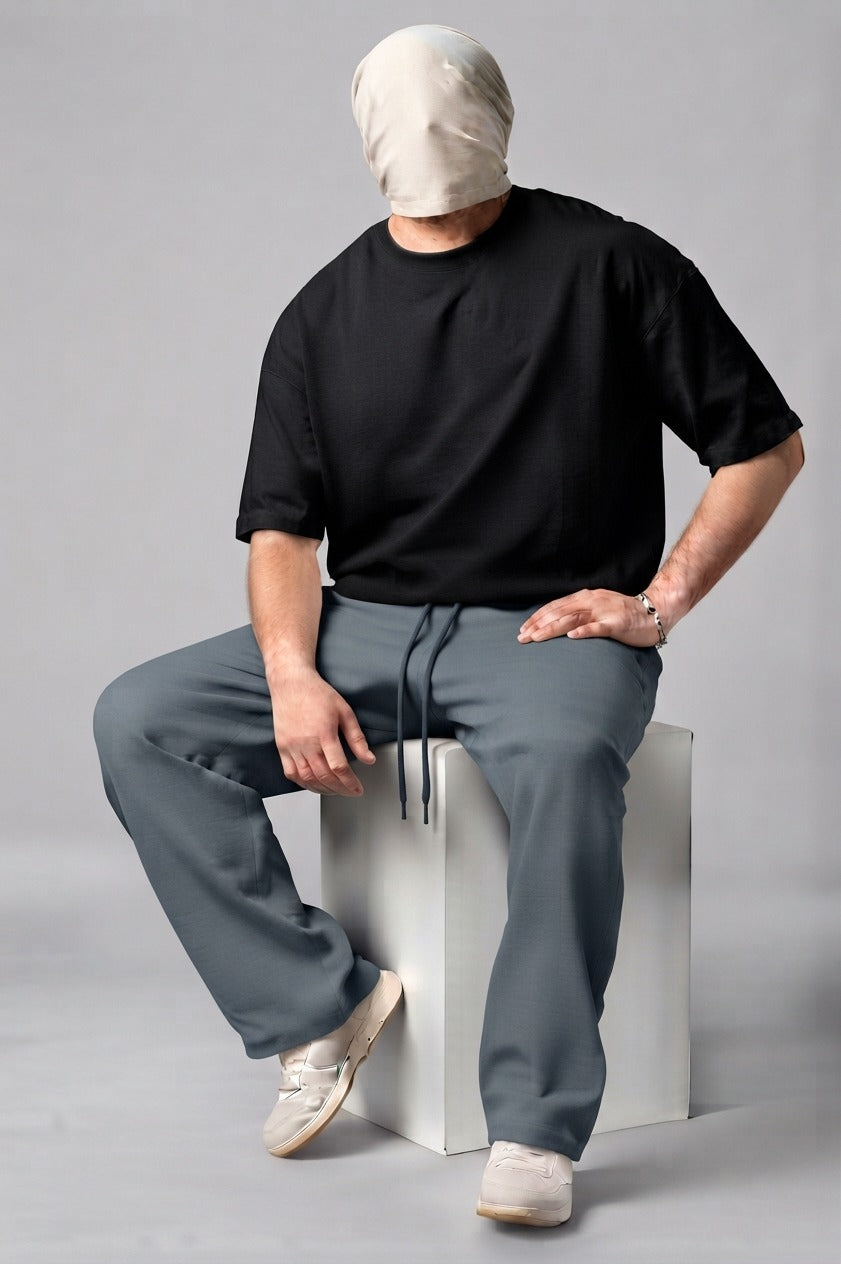 Drop Shoulder & Baggy Combo - Black & Ash